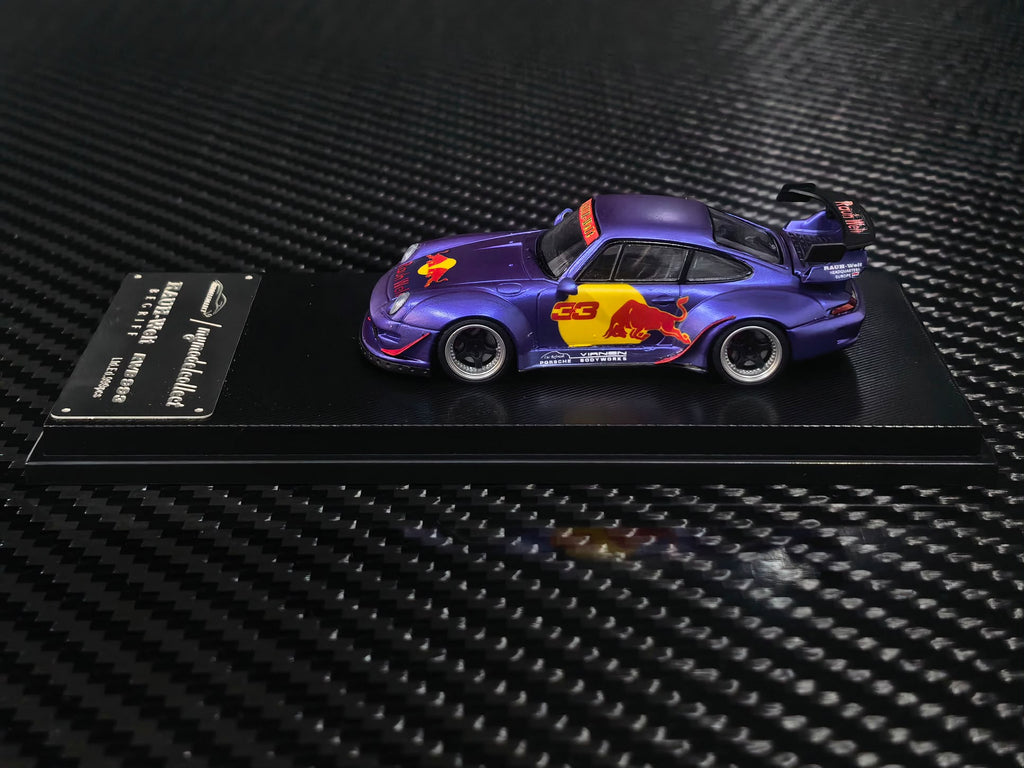 MC 1/64 RWB993 High Wing Diecast Model - Matte Purple Red Bull Livery