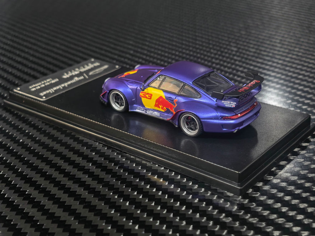 MC 1/64 RWB993 High Wing Diecast Model - Matte Purple Red Bull Livery