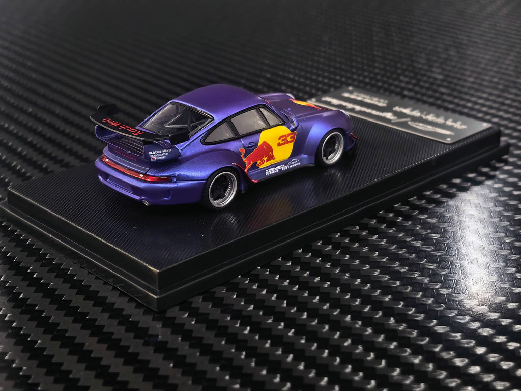 MC 1/64 RWB993 High Wing Diecast Model - Matte Purple Red Bull Livery