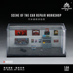 MoreArt 1:64 Automobile Maintenance Workshop Scene Model