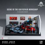 MoreArt 1:64 Automobile Maintenance Workshop Scene Model