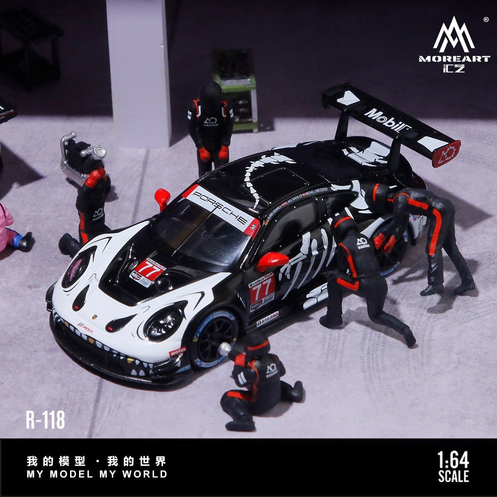 MoreArt 1:64 Racing Team Maintenance Personnel A Set - Realistic Resin Model