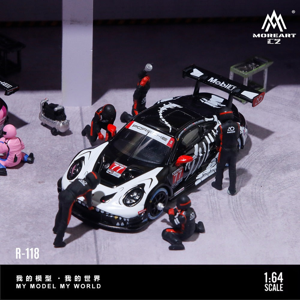 MoreArt 1:64 Racing Team Maintenance Personnel A Set - Realistic Resin Model