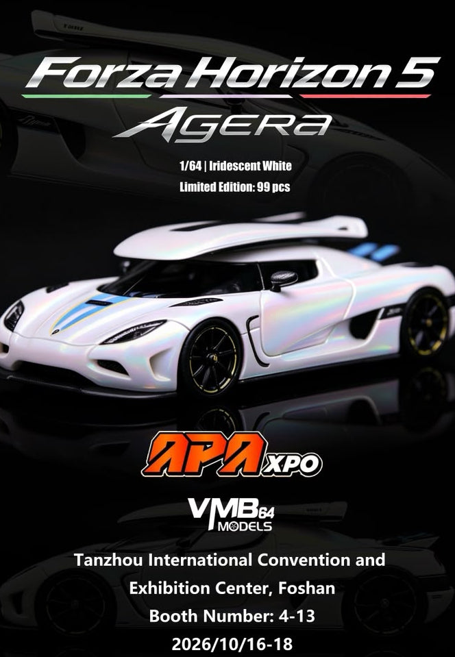 VMB Models - Forza Horizon Agera in “Iridescent White APA XPO.