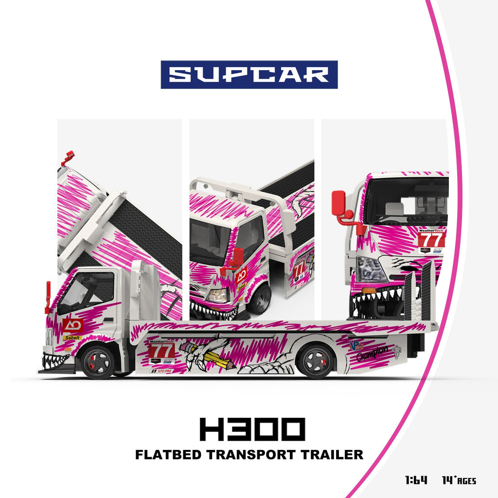 SUPCAR 1:64 H300 77 White Powder Graffiti Dinosaur