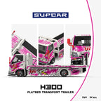 SUPCAR 1:64 H300 77 White Powder Graffiti Dinosaur