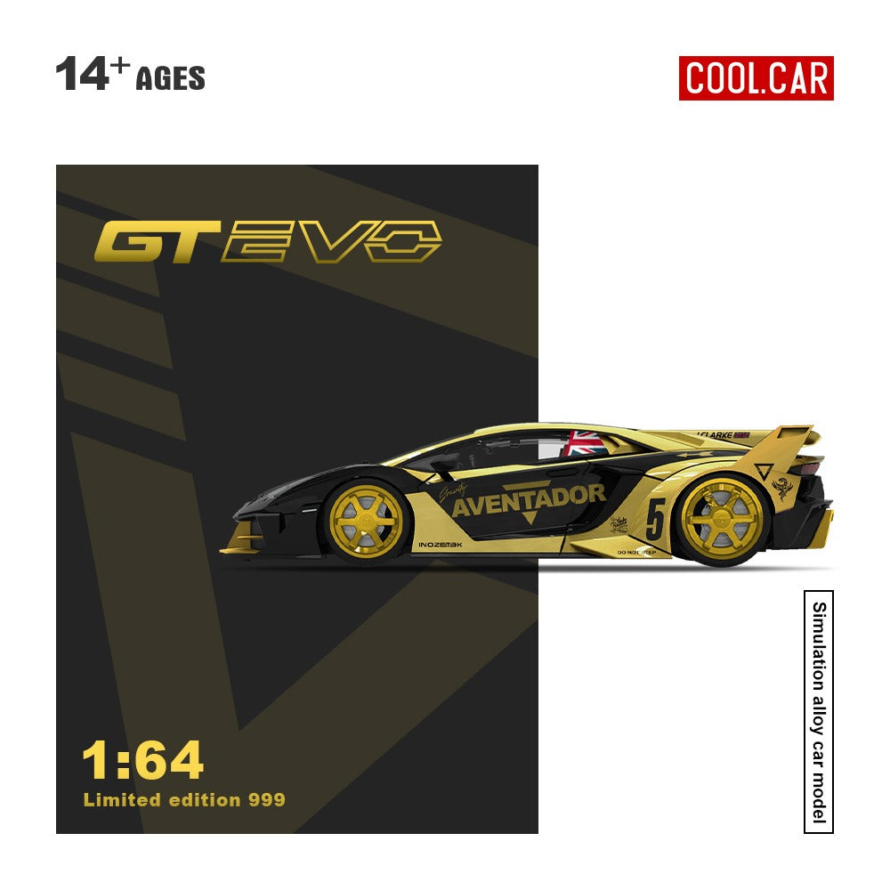Cool Car Lamborghini GT EVO - V5 Black & Gold Livery + Water DecalS