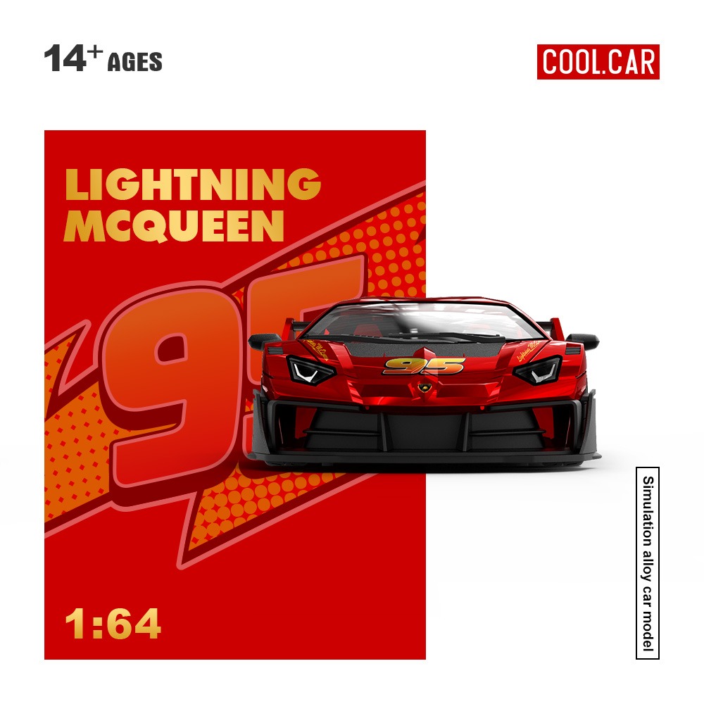 Cool Car Lamborghini GT EVO - Lightning McQueen Metallic Red Livery